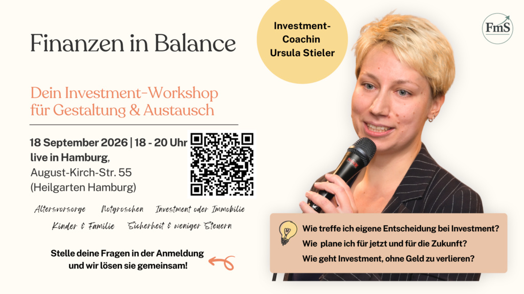 Übersicht zu Themen und Datum für den Live-Workshop Finanzen in Balance